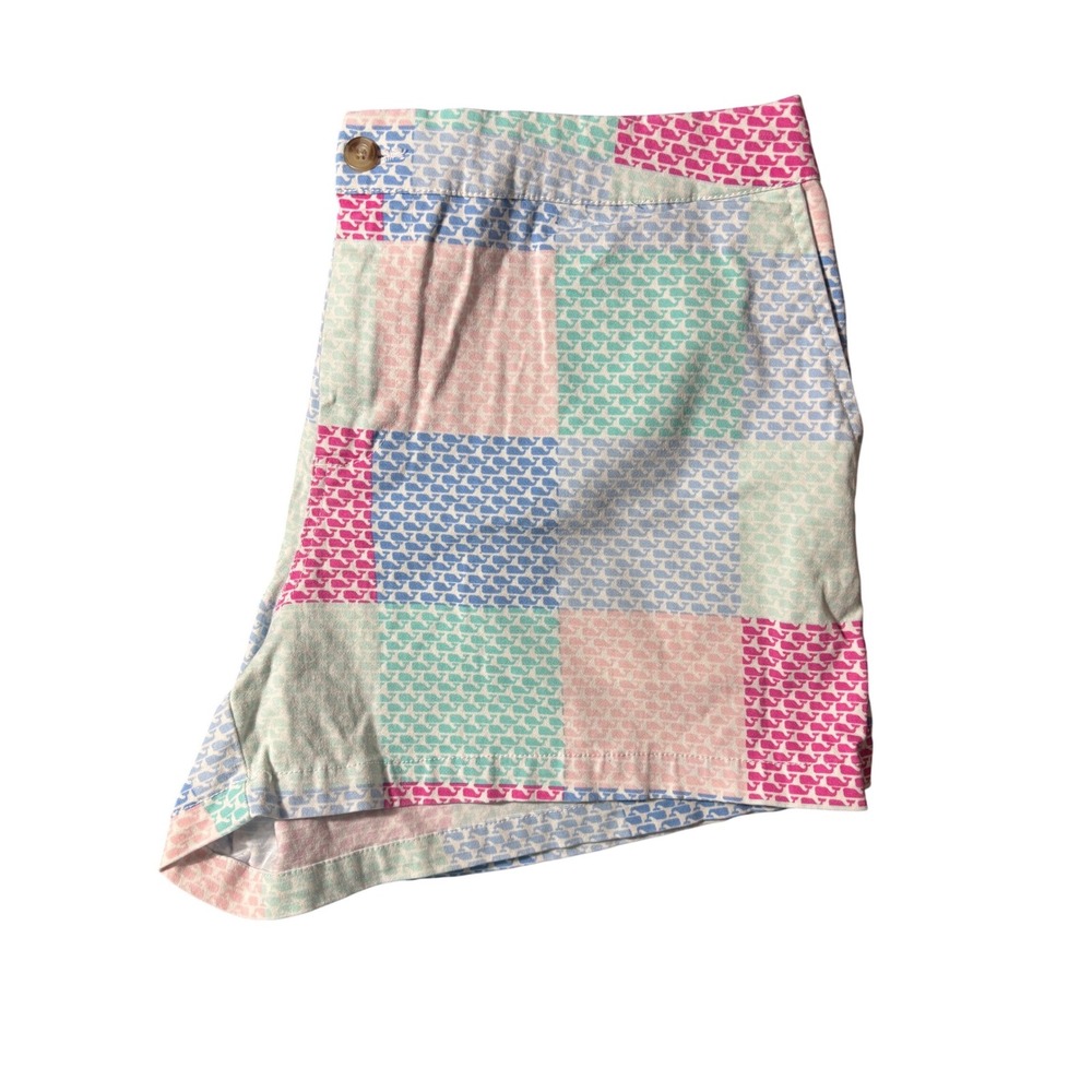 Vineyard Vines x Target Women's Multicolor Whale Print Patchwork Shorts‎ Size 14